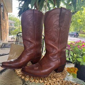 Tecovas Cowhide “Annie” Leather Heeled Boots